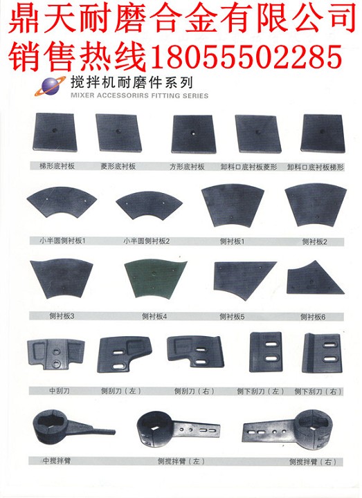 仕高瑪2方雙臥軸攪拌機側襯板、側刮刀、側下刮刀價(jià)格